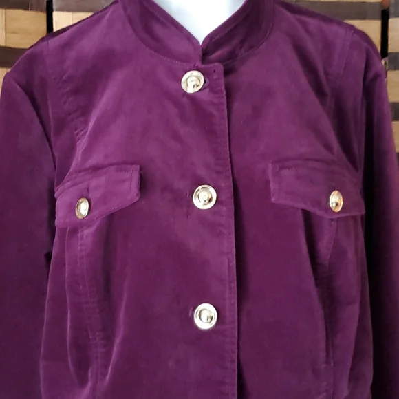 Chico's Stretch velvet like jacket - Picture 5 of 10